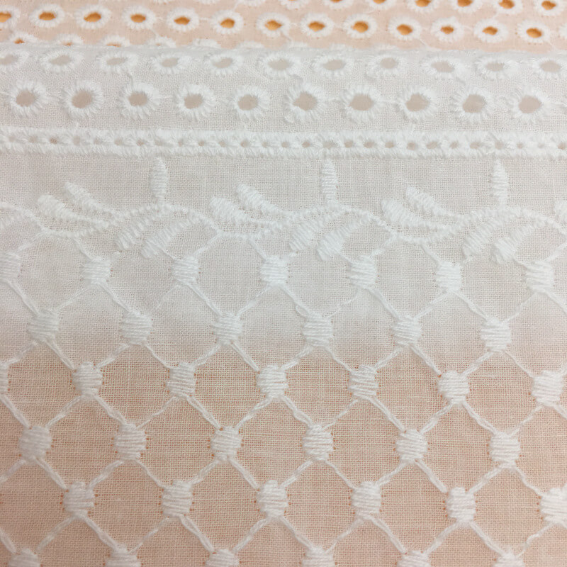 Flat Women's 100% Cotton Embroidered Fabric for Women's Wear Wholesale 6